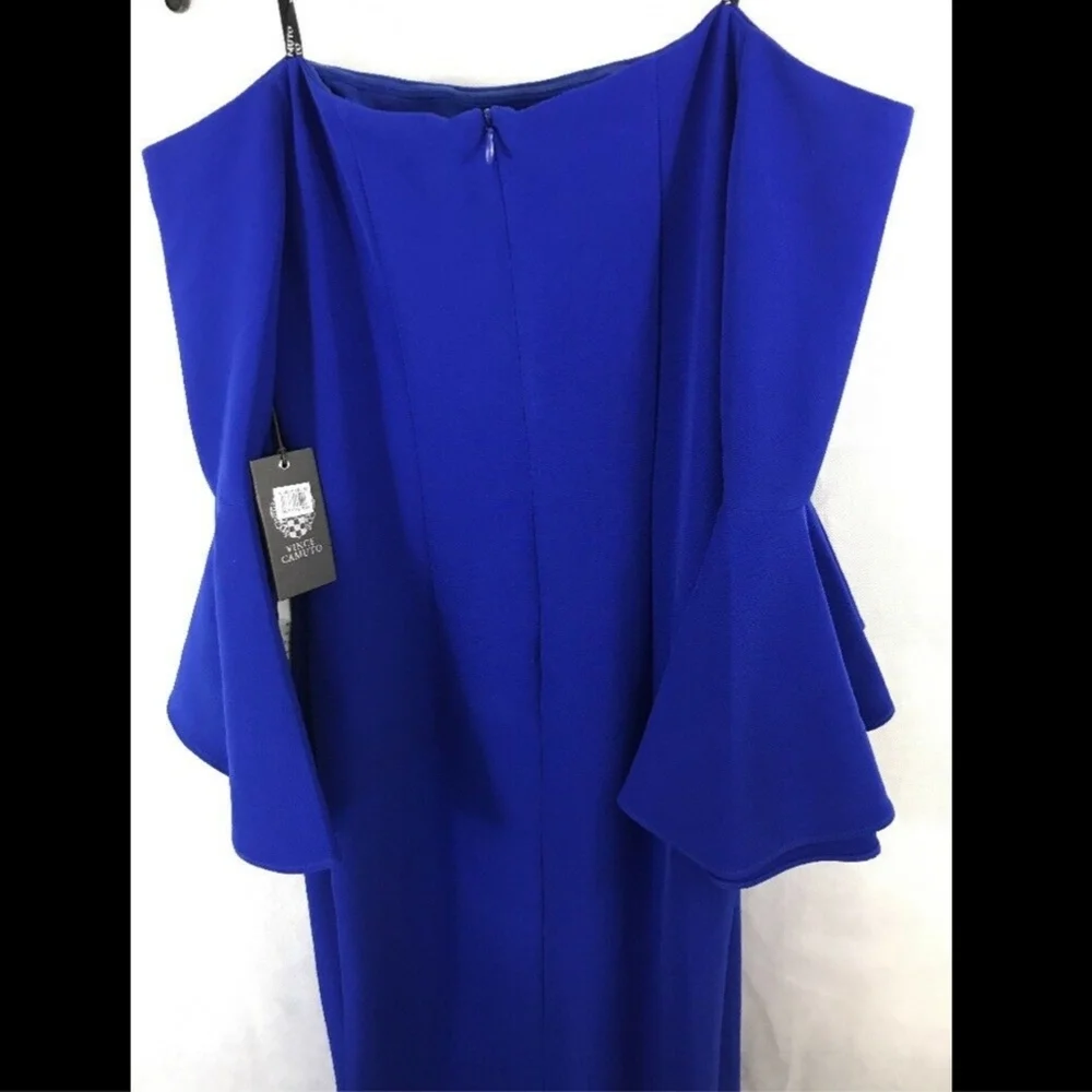 NWT Vince Camuto Off The‎ Shoulder Gown Cobalt Blue [SZ 4 ]